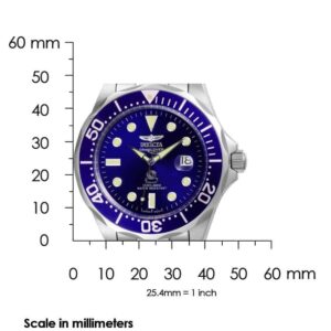 Size, height and material of the Invicta 3045 Grand Diver